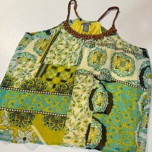Ellavie Y2K Bohemian Floral Patchwork‎ Camisole Top